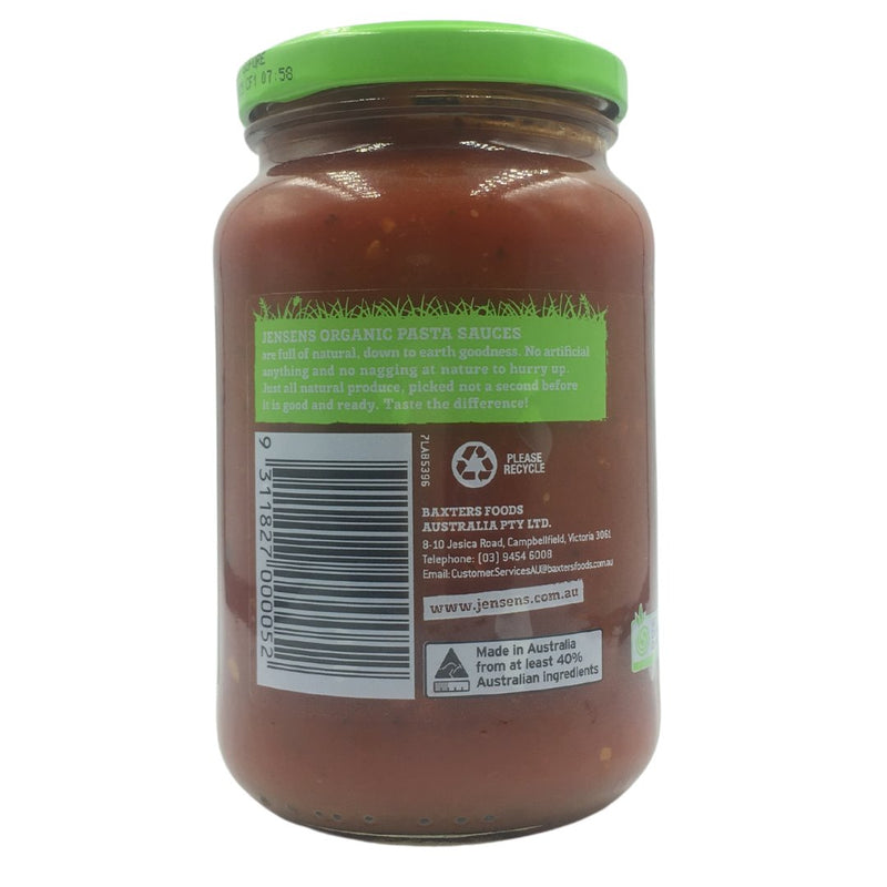 Jensens Organic Pasta Sauce - Bolognese (400g) - Organics.ph