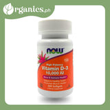 Now High Potency Vitamin D3 10,000 IU (240 Softgels) - Organics.ph
