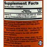Now High Potency Vitamin D3 50,000 IU (50 Softgels) - Organics.ph