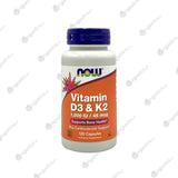 Now Vitamin D3 & K2 1,000 IU / 45 mcg (120 Caps) - Organics.ph