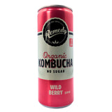 Remedy Organic Kombucha Wild Berry (250ml can) - Organics.ph