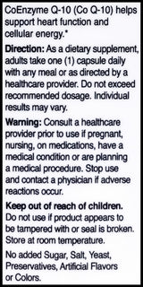 21st Century Co Q-10 200mg (120 caps) - Organics.ph