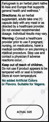 21st Century Traditional Fenugreek 610mg (100 caps) - Organics.ph