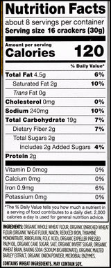 365 Organic Wheat Square Crackers (227g) - Organics.ph