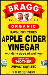 Bragg Organic Raw Apple Cider Vinegar (946ml) - Organics.ph