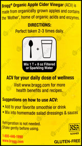 Bragg Organic Raw Apple Cider Vinegar (946ml) - Organics.ph