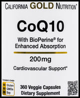 California Gold Co Q-10 200mg (360 caps) - Organics.ph