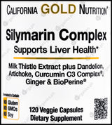 California Gold Silymarin Complex 300mg Milk Thistle (120 veg caps) - Organics.ph