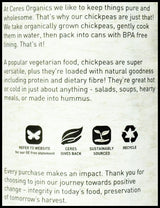 Ceres Organics Chickpeas Garbanzo Beans (400g) - Organics.ph