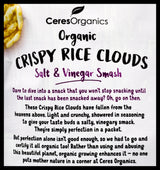 Ceres Organics Crispy Rice Clouds - Salt & Vinegar Smash (50g) - Organics.ph