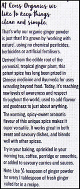 Ceres Organics Ground Ginger Powder (70g) - Organics.ph