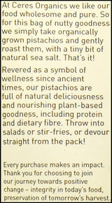 Ceres Organics Pistachios - Roasted & Salted (100g) - Organics.ph