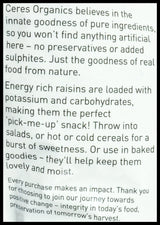 Ceres Organics Raisins (300g) - Organics.ph