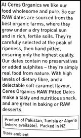 Ceres Organics Raw Pitted Dates (250g) - Organics.ph