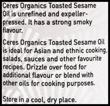 Ceres Organics Toasted Sesame Oil (250ml) - Organics.ph