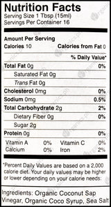 Coco Natura Organic Coconut Balsamic Vinegar (375ml) - Organics.ph