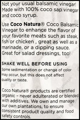 Coco Natura Organic Coconut Balsamic Vinegar (375ml) - Organics.ph