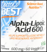 Doctor's Best Alpha Lipoic Acid 600mg (60 Caps) - Organics.ph