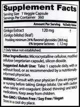 Doctor's Best Ginkgo Biloba 120mg (360 Caps) - Organics.ph