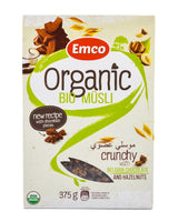 Emco Organic Bio Muesli - Crunchy w/ Belgian Chocolate & Hazelnuts (375g) - Organics.ph