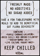 Feel Well Fermented Jalapeno Hot Slaw Pickles (400g) - Organics.ph
