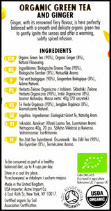 Heath and Heather Organic Green Tea - Ginger (20 tea bags) - Organics.ph