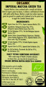 Heath and Heather Organic Green Tea - Imperial Matcha (20 tea bags) - Organics.ph