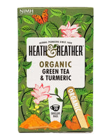 Heath and Heather Organic Green Tea (Turmeric) (20 bags) - Organics.ph