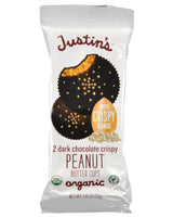 Justin's Organics Dark Chocolate Crispy Peanut Butter Cups (37g) - Organics.ph