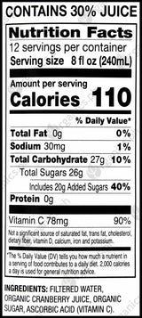 Kirkland Signature Organic Cranberry Juice Cocktail (2.84L) - Organics.ph