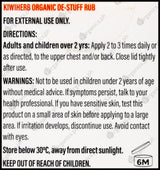 Kiwiherb Organic Herbal Supplements - De-Stuff Rub (2 years+) (28g) - Organics.ph