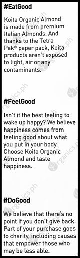Koita Organic Almond Milk (1 Liter) - Organics.ph