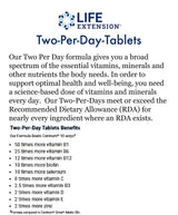 Life Extension Multivitamin Two-Per-Day Tablets - Organics.ph