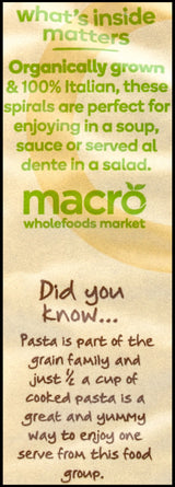 Macro Organic Pasta - Spirals (500g) - Organics.ph