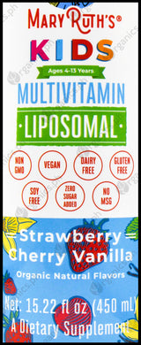 Mary Ruth's Organic Kids Multivitamin Liposomal Strawberry Cherry Vanilla (450ml) - Organics.ph