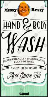 Messy Bessy Natural Hand & Body Wash - Aloe Green Tea (540ml) - Organics.ph