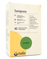 Nala Organic Biodegradable Tampons - Super (16 tampons) - Organics.ph