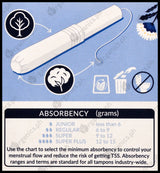 Natracare Organic Tampons - Regular with Applicator (16 pads) - Organics.ph