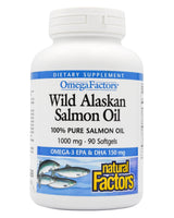Natural Factors Wild Alaskan Salmon Oil 1000mg (90 softgels) - Organics.ph