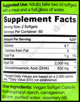 Naturelo Vegan Omega-3 Algae 800mg DHA (120 softgels, 60 servings) - Organics.ph
