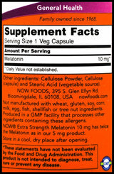 Now Melatonin 10mg (100 caps) - Organics.ph