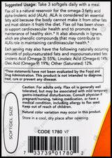 Now Organic Flax Oil - High Lignan 1000mg (120 softgels) - Organics.ph