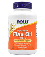 Now Organic Flax Oil - High Lignan 1000mg (120 softgels) - Organics.ph