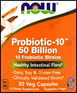 Now Probiotic - 10 Strains 50 Billion CFU (50 caps) - Organics.ph