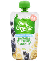 Only Organic Baby Food 6+ months - Banana Blueberry & Quinoa (120g) - Organics.ph