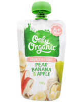 Only Organic Baby Food 6+ months - Pear Banana & Apple (120g) - Organics.ph
