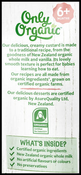 Only Organic Baby Food 6+ months - Vanilla Bean Custard (120g) - Organics.ph