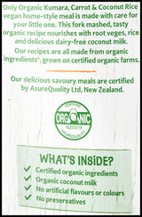 Only Organic Baby Food 8+ months - Kumara, Carrot & Coconut Rice (170g) - Organics.ph