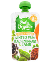 Only Organic Baby Food 8+ months - Minted Peas Blackcurrant & Lamb (120g) - Organics.ph