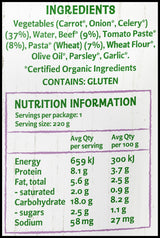 Only Organic Baby Food Kindy 1-5 years - Beef Bolognese Pasta (220g) - Organics.ph